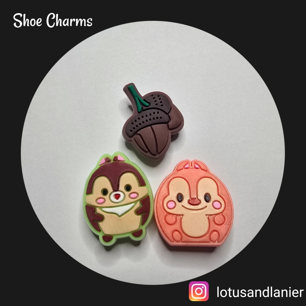 Shoe Charms Chip & Clarice Set Of 3